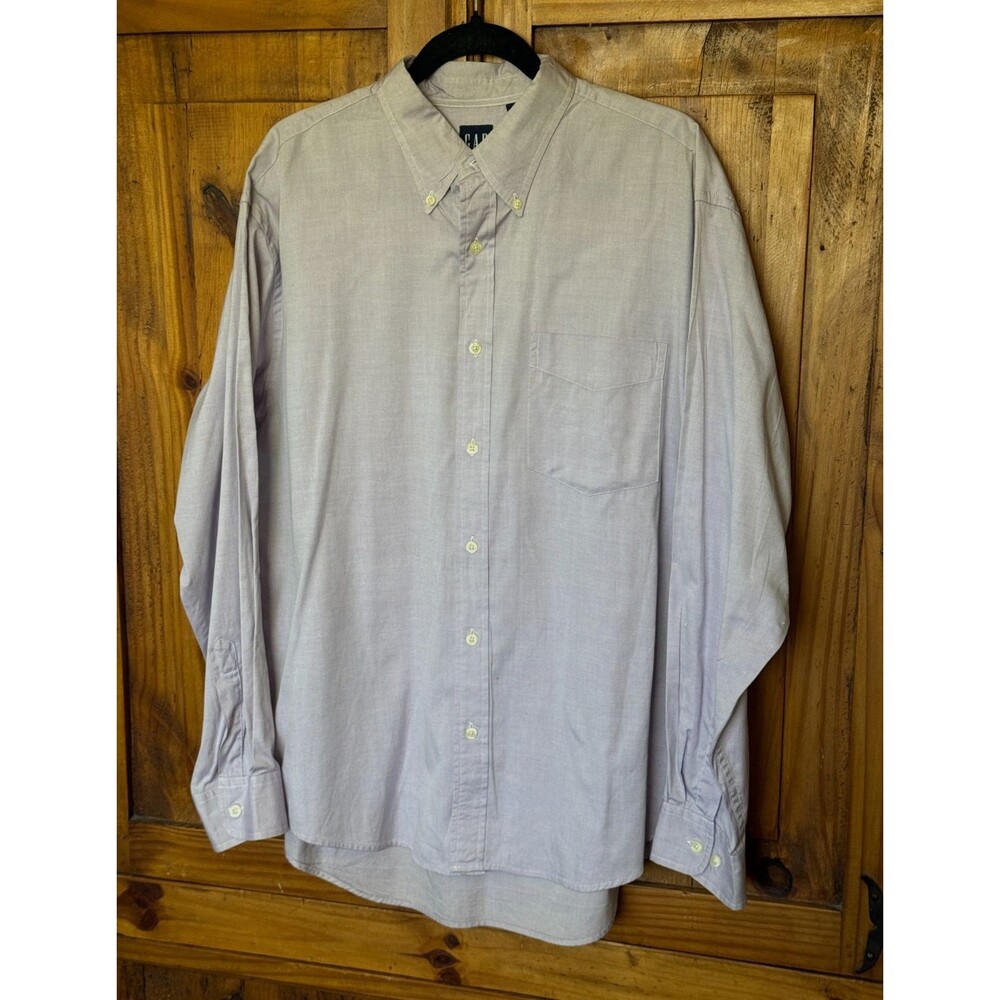 NWOT Vintage Y2K GAP Oxford Shirt Mens Size M Lavender Cotton Button Down
